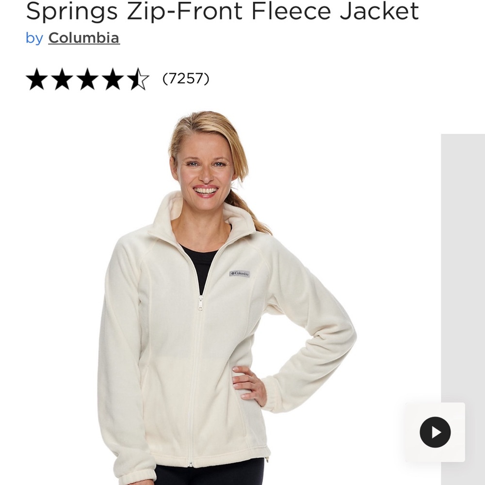 Icon NEW without tags Columbia Benton Zip Front Fleece Jacket